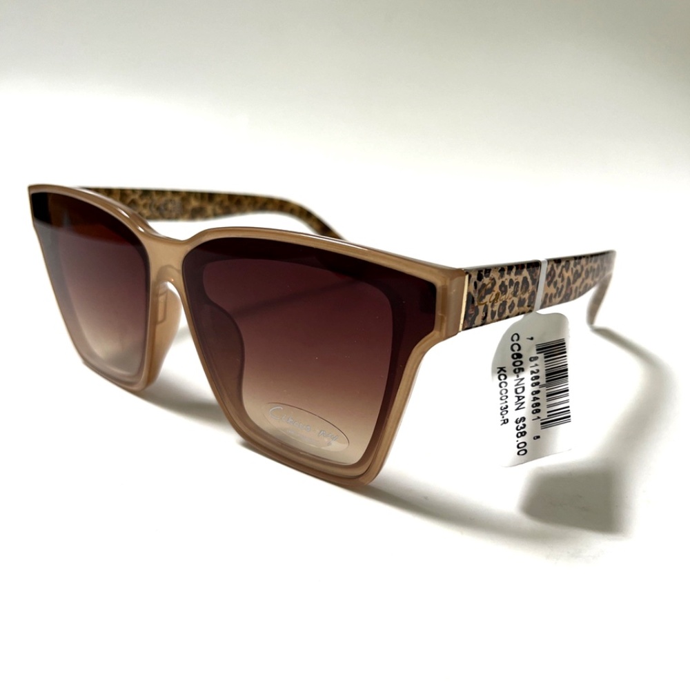 New CIRCUS BY SAM EDELMAN Cat Eye Sunglasses Leopard Animal Print